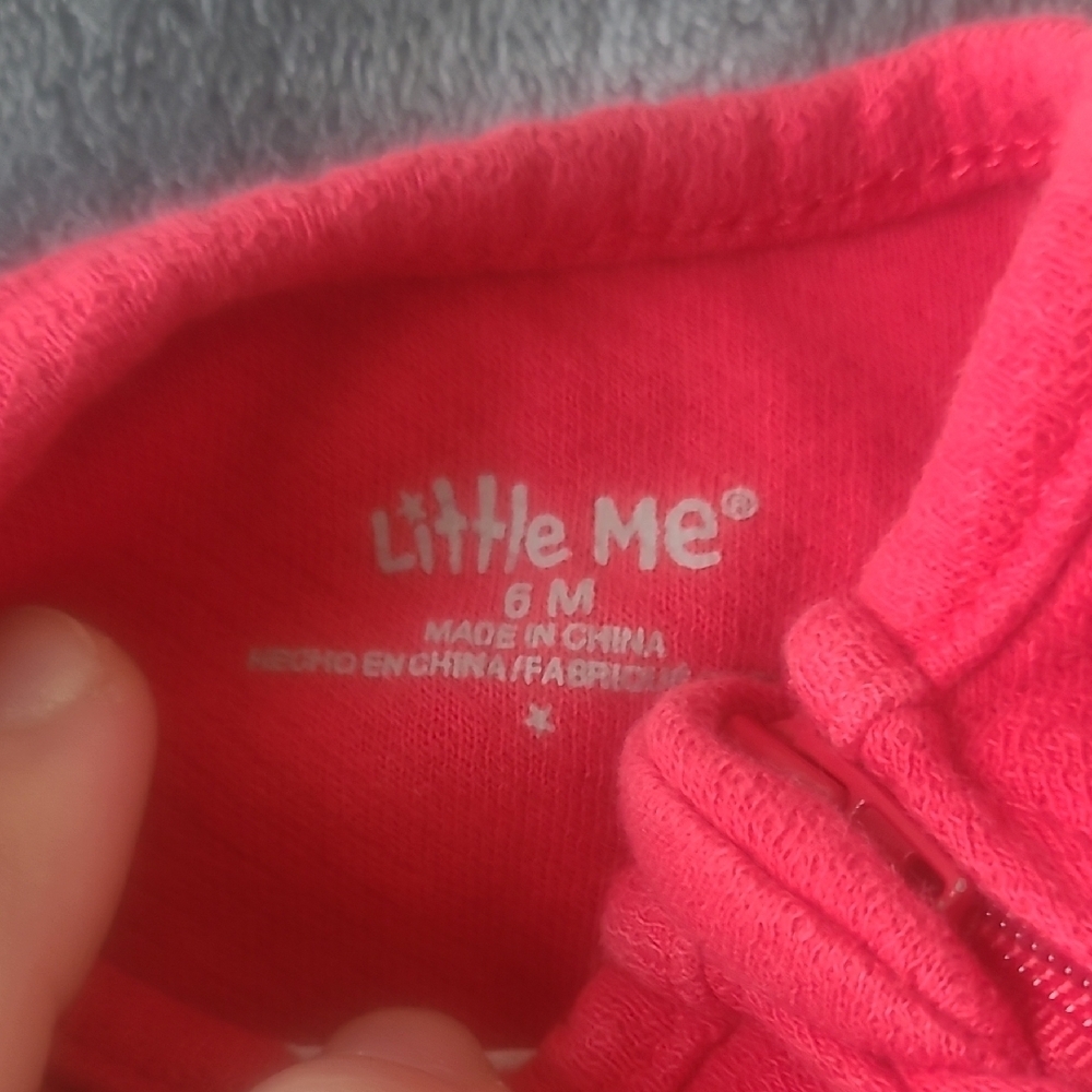 My First Christmas Little Me Red and Cream Holiday Footies Set - Picture 3 of 9